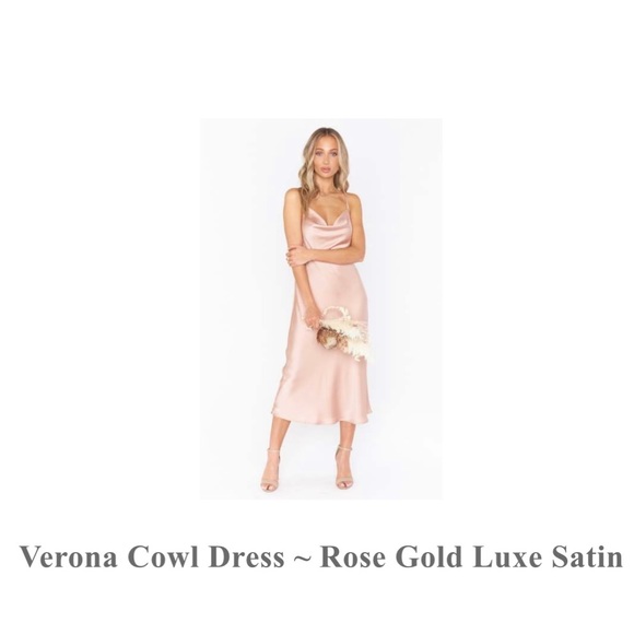 Rose Gold Show Me Your MuMu Slip Dress - Picture 1 of 1